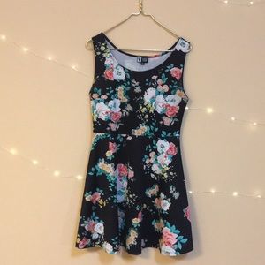 Black floral dress